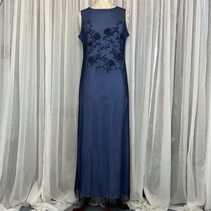 90’s Vintage Jalate Blue Mesh Dress